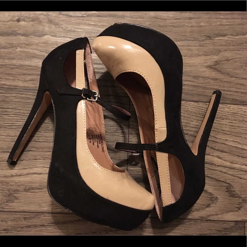 Cute Faux Suede & Faux Leather Mary Jane Shoe